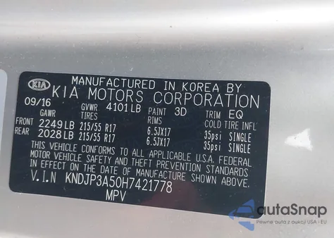 2017 Kia Soul + из США, поврежденный, VIN KNDJP3A50H7421778